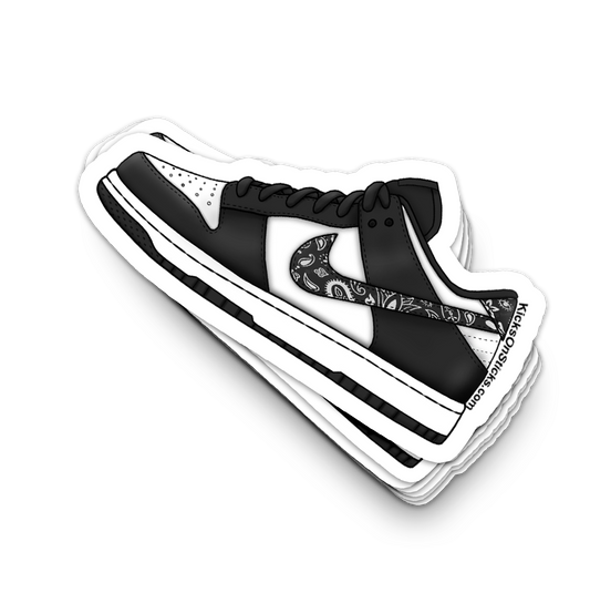 Dunk Low "Paisley Black White" Sneaker Sticker