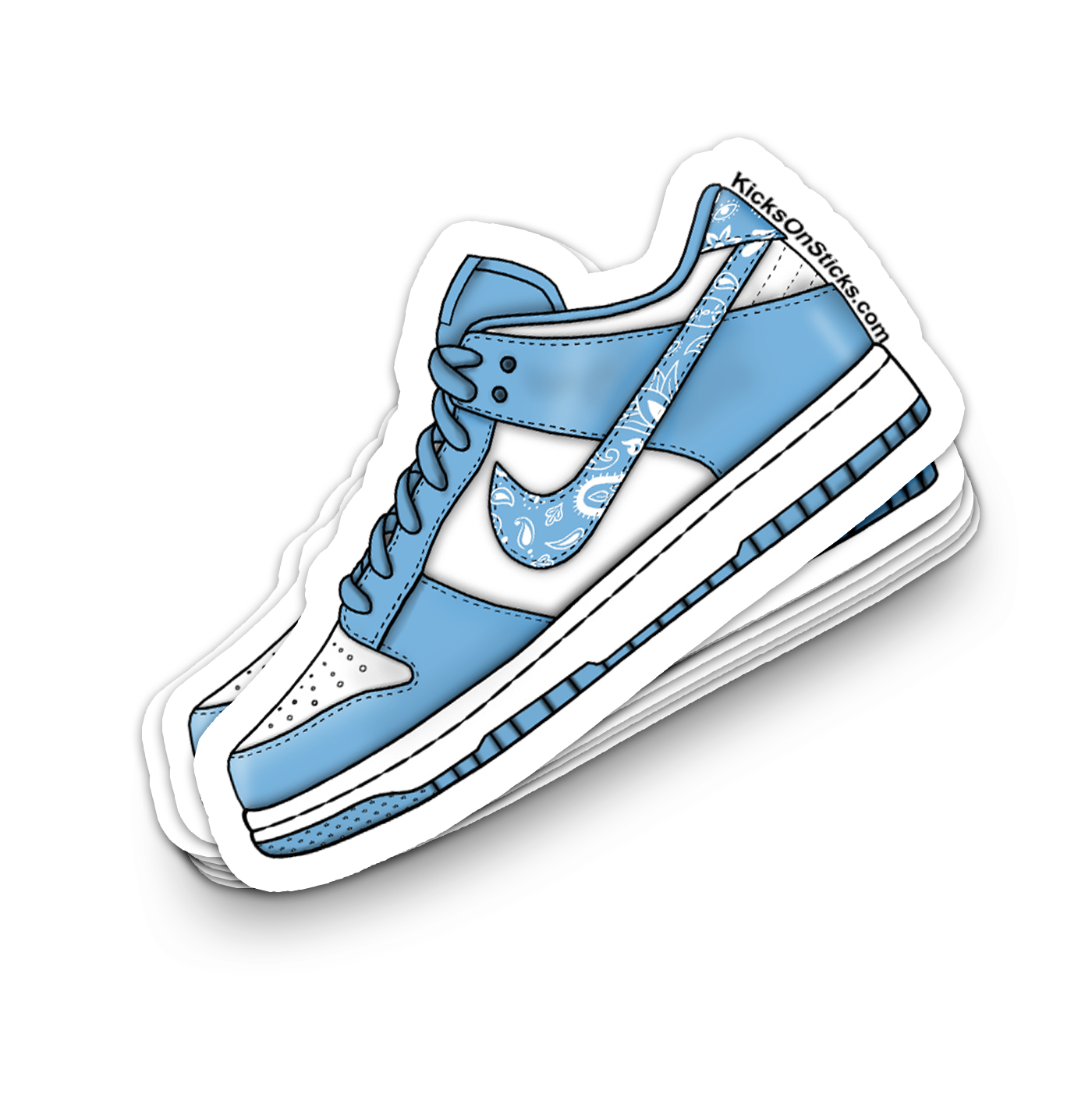 Dunk Low "Paisley Blue" Sneaker Sticker