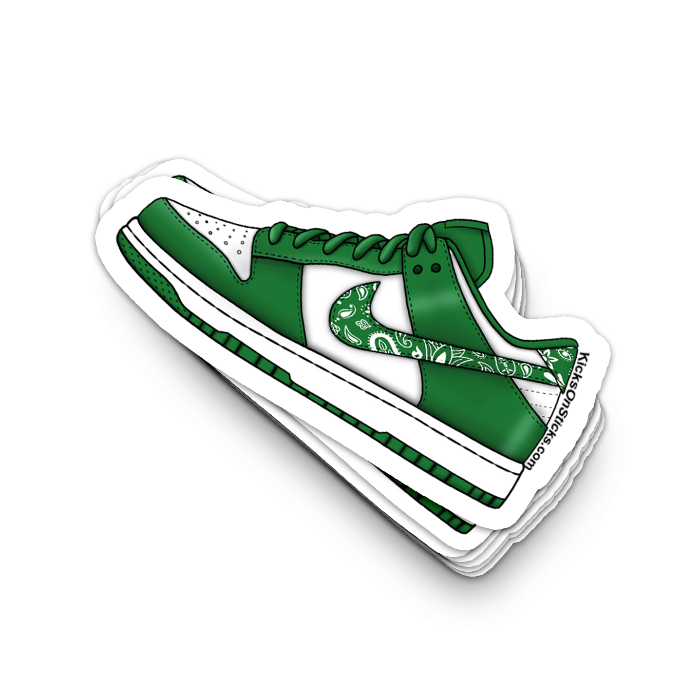 Dunk Low "Paisley Green" Sneaker Sticker