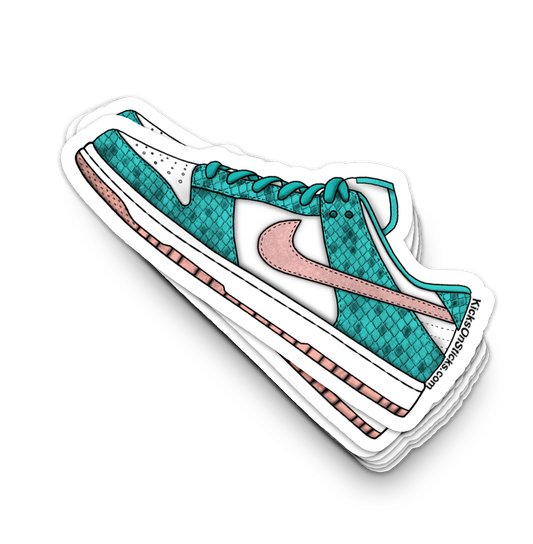 Dunk Low "Snakeskin Teal" Sneaker Sticker
