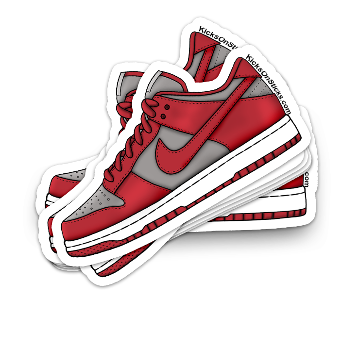 Dunk Low "UNLV Medium Grey Varsity Red" Sneaker Sticker