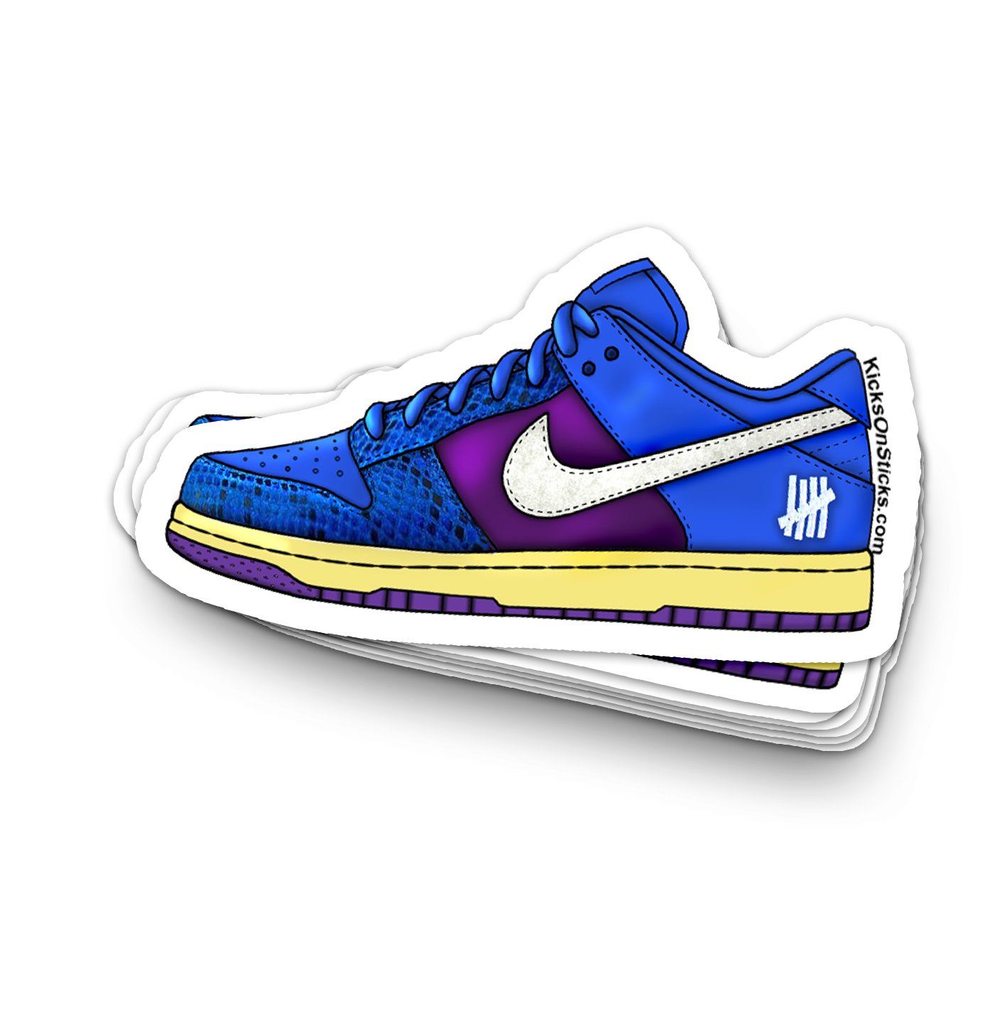 Dunk Low "Undefeated Blue Snake" Sneaker Sticker