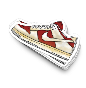 Dunk Low "VNTG Pack White Red" Sneaker Sticker