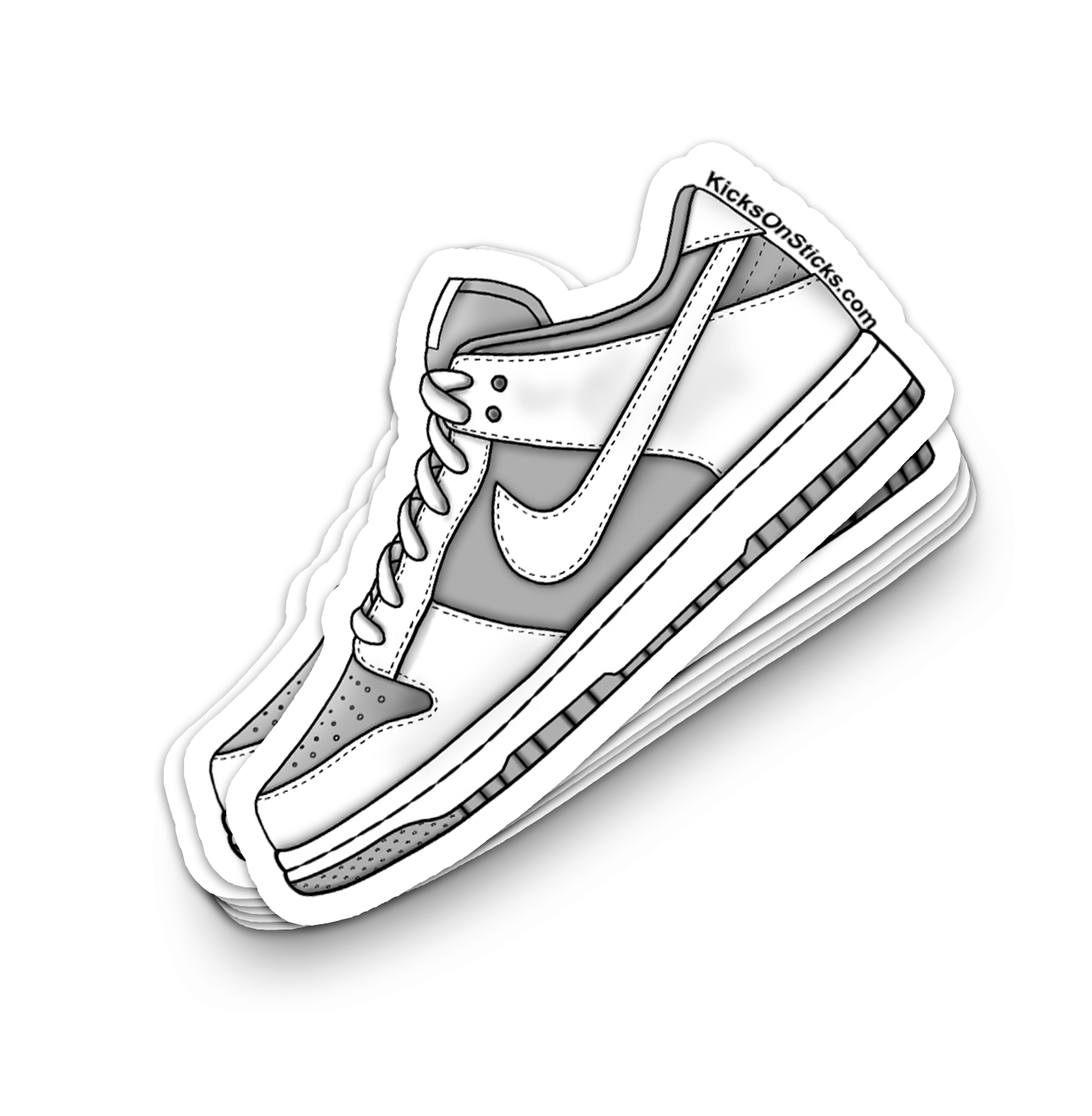 Dunk Low "White Grey" Sneaker Sticker