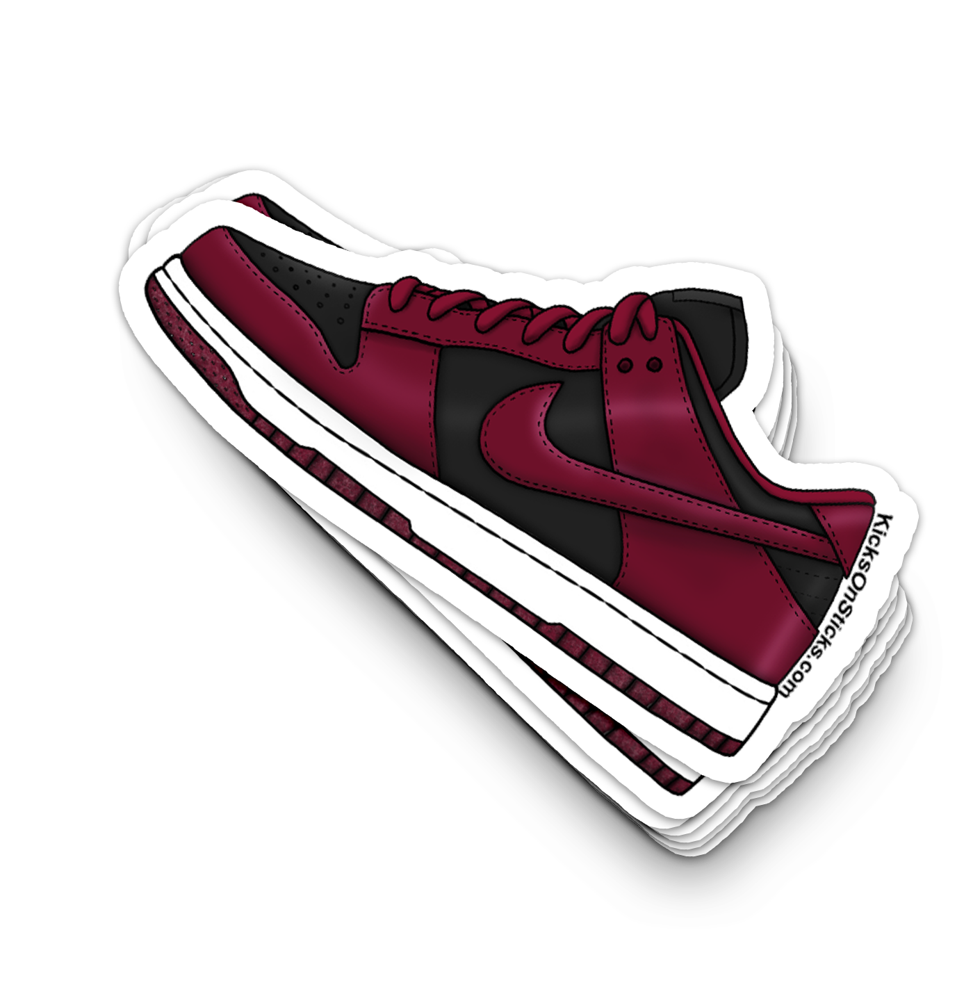Dunk Low "Wine Red Black" Sneaker Sticker