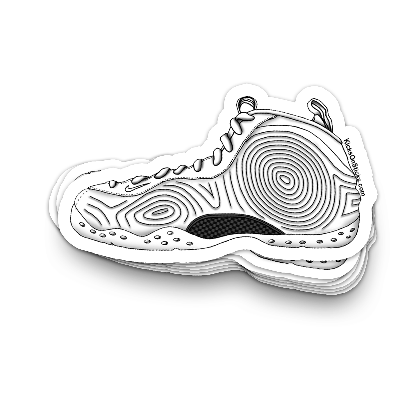 Foamposite "CDG White" Sneaker Sticker