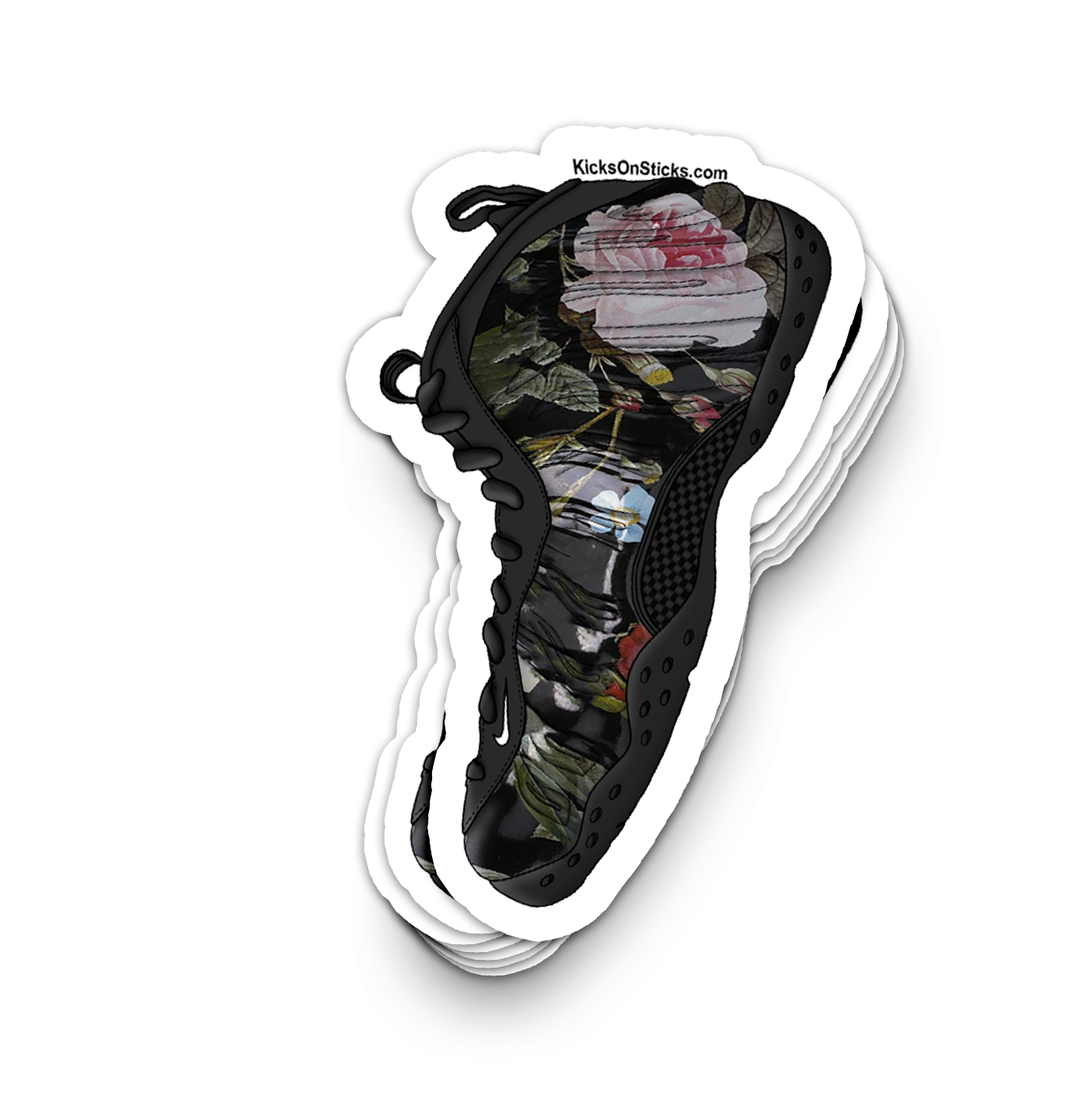 Foamposite "Floral" Sneaker Sticker