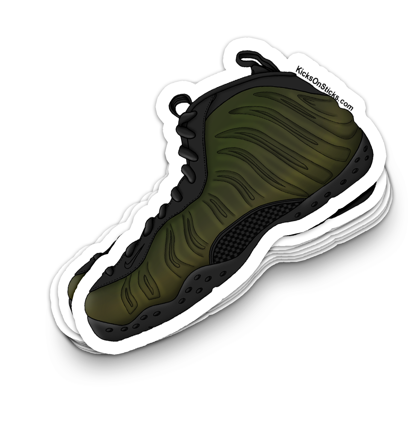 Foamposite "Legion Green" Sneaker Sticker