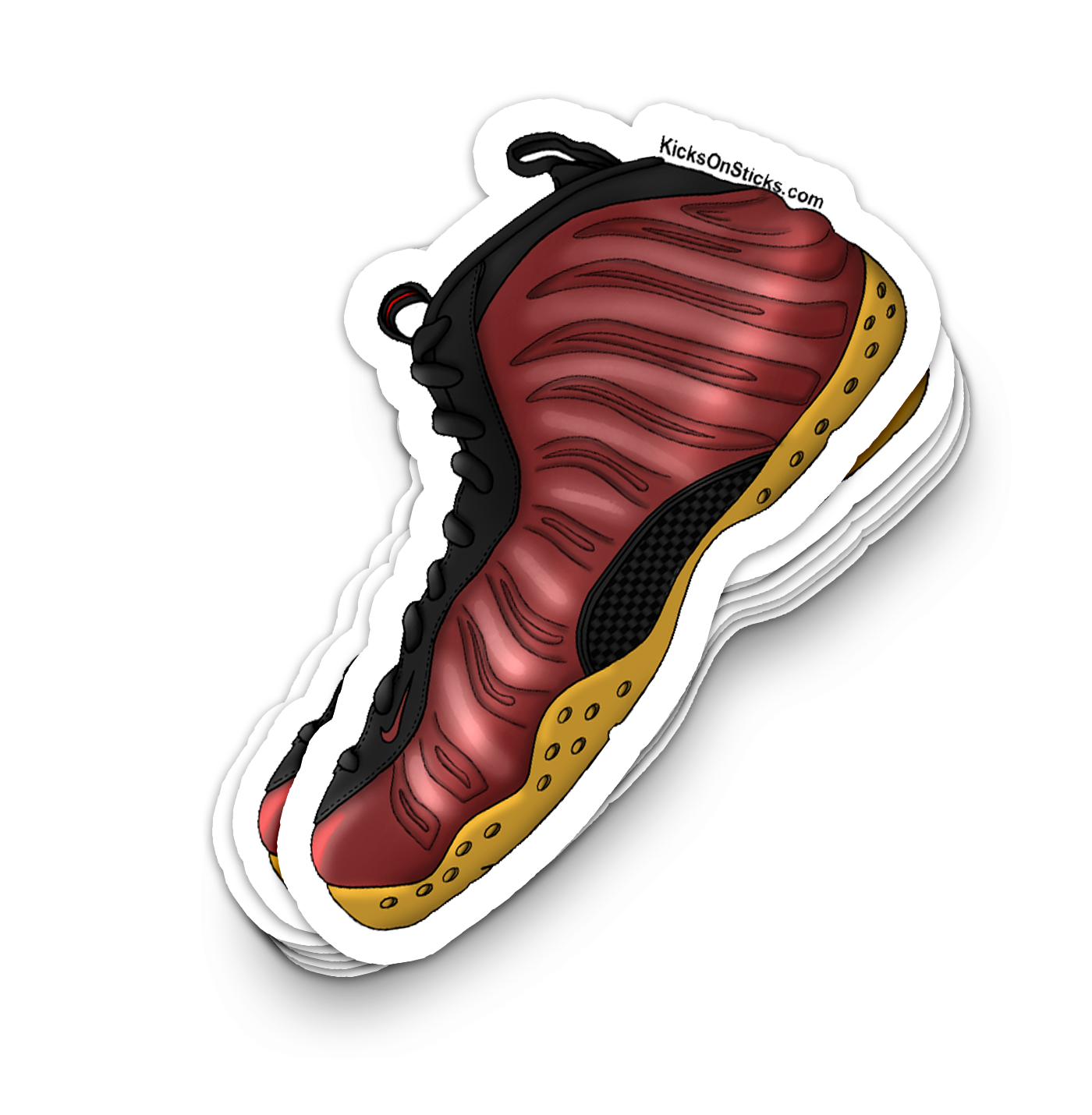 Foamposite "Maroon" Sneaker Sticker