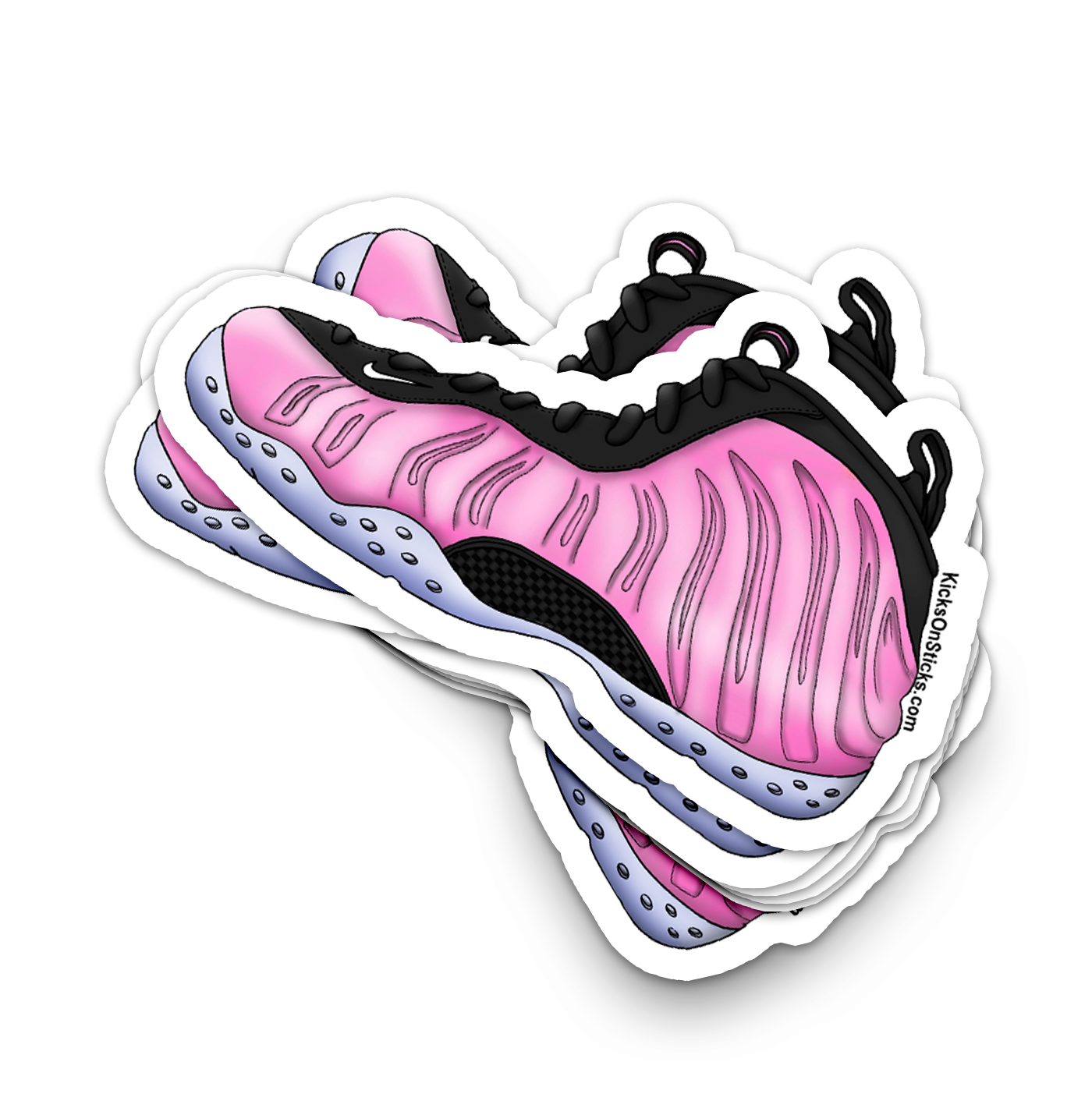 Foamposite "Pink Pearlized" Sneaker Sticker