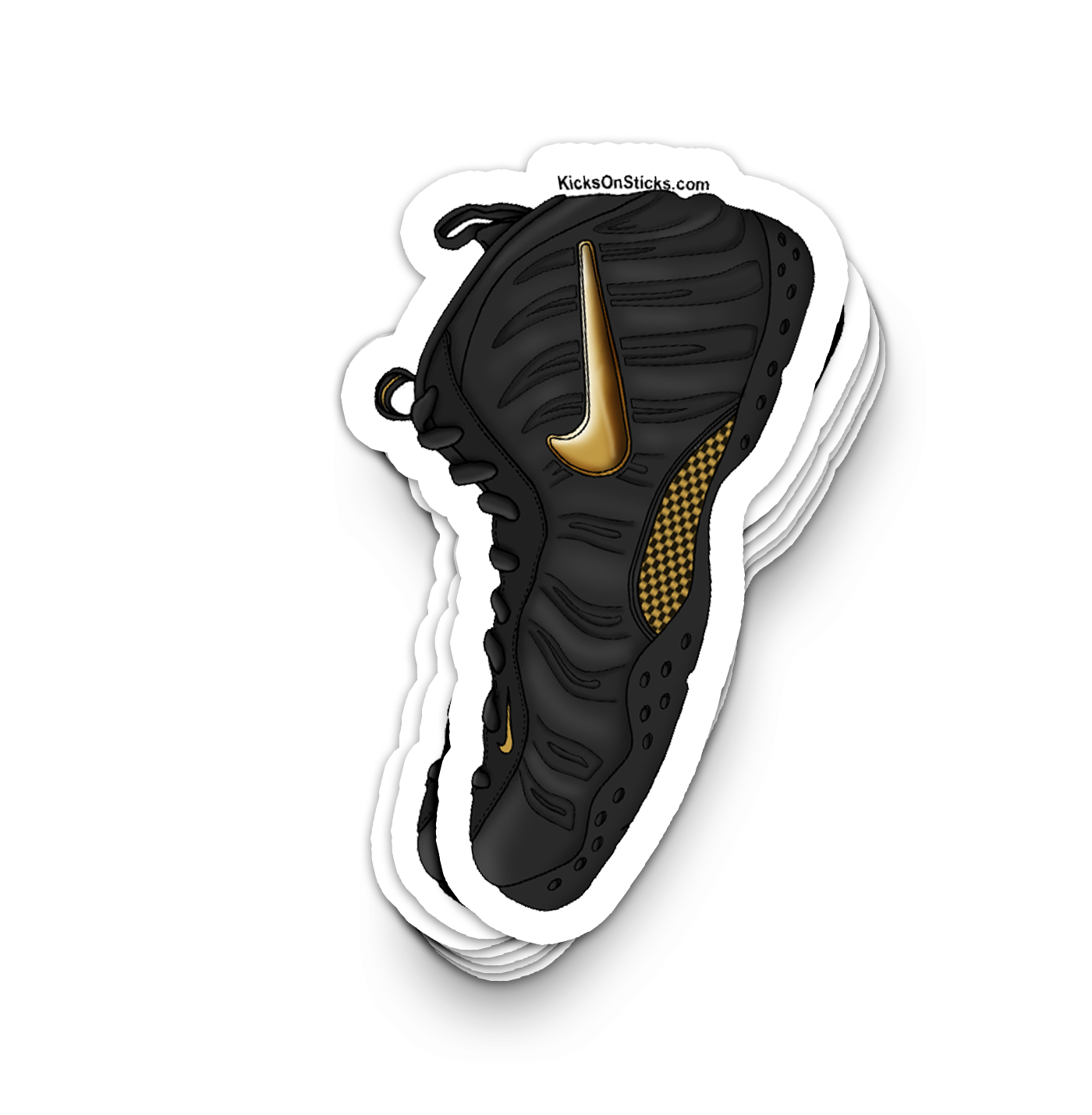 Foamposite Pro "Black Metallic Gold" Sneaker Sticker