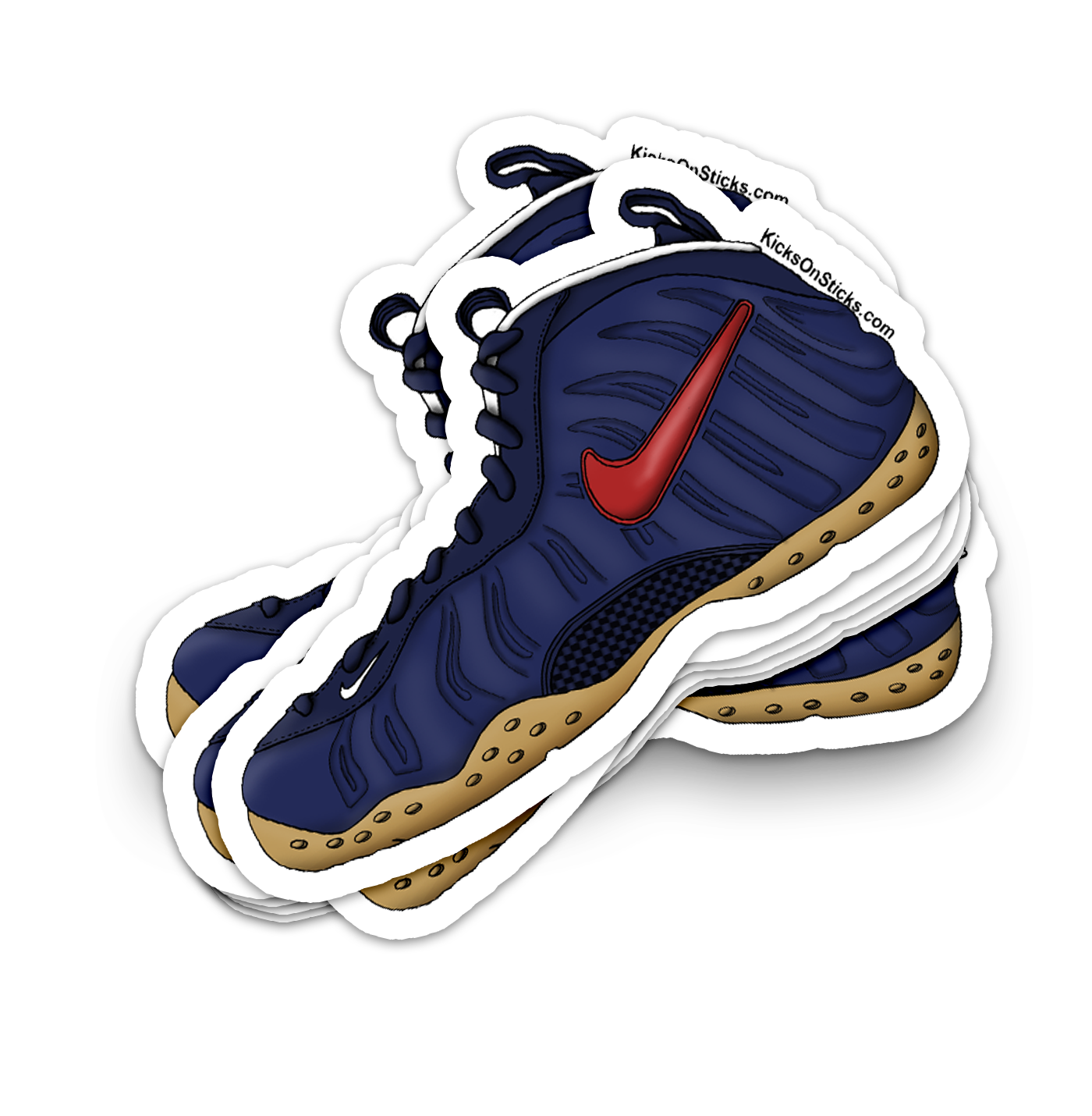 Foamposite Pro "Blue Void University Red" Sneaker Sticker