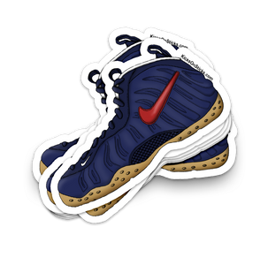 Foamposite Pro "Blue Void University Red" Sneaker Sticker
