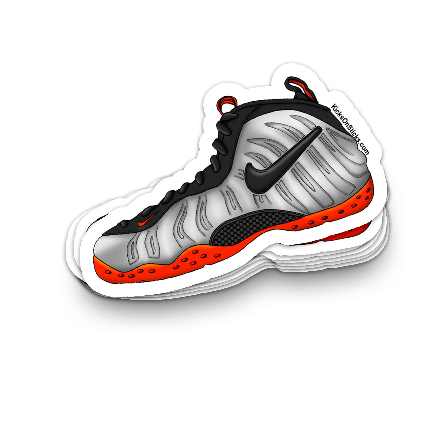 Foamposite Pro "Crimson" Sneaker Sticker