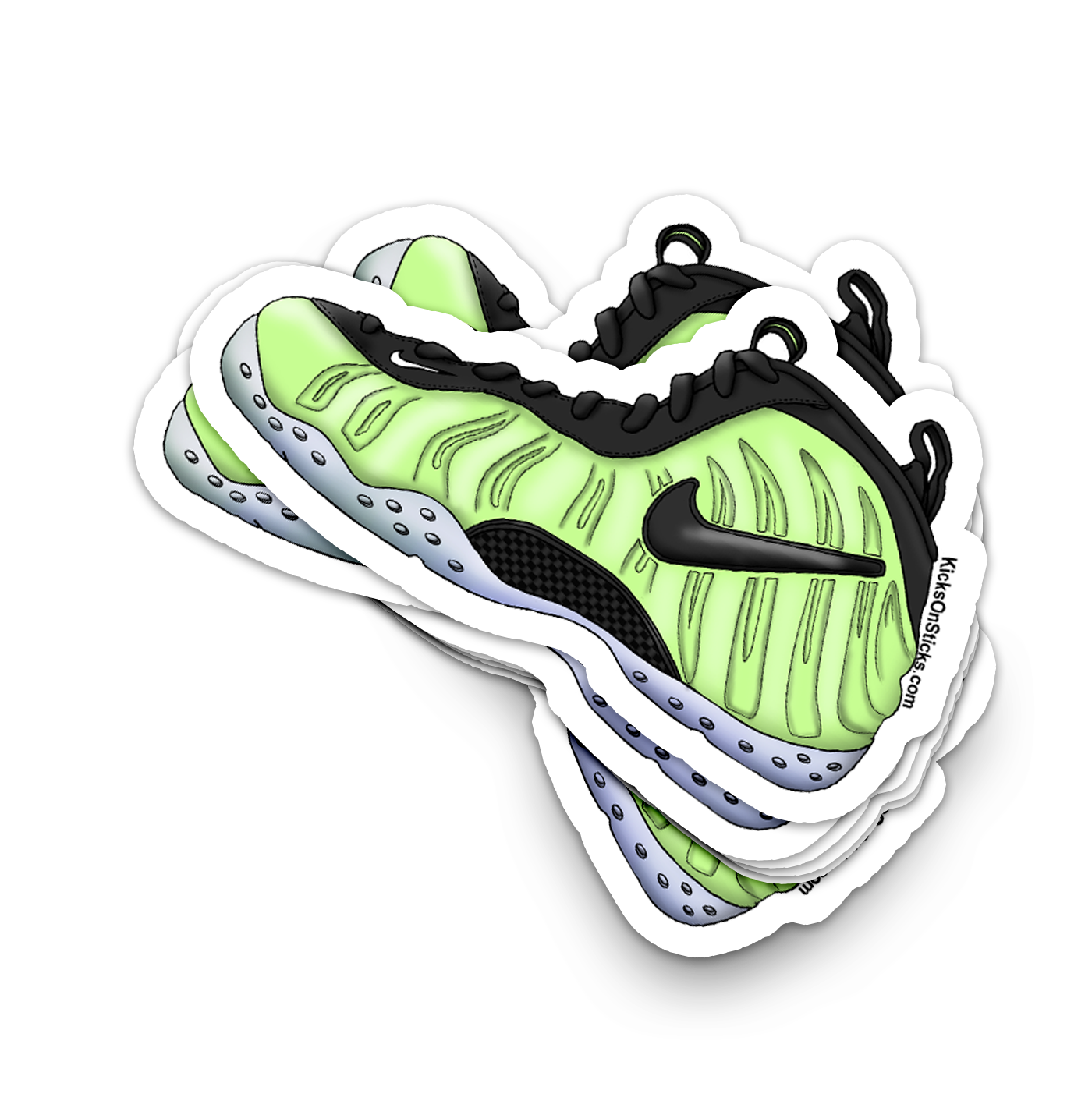 Foamposite Pro "Electric Green" Sneaker Sticker