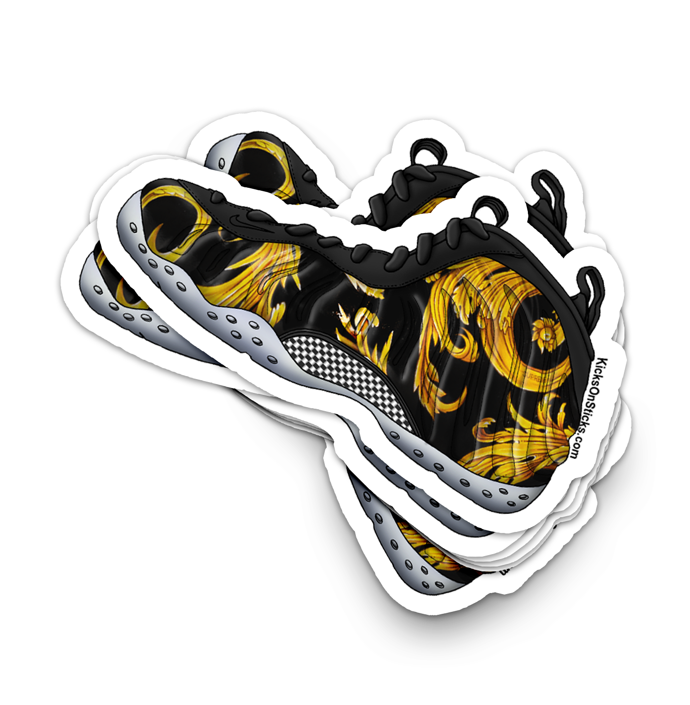 Foamposite "Supreme Black" Sneaker Sticker
