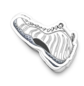 Foamposite "White Out" Sneaker Sticker