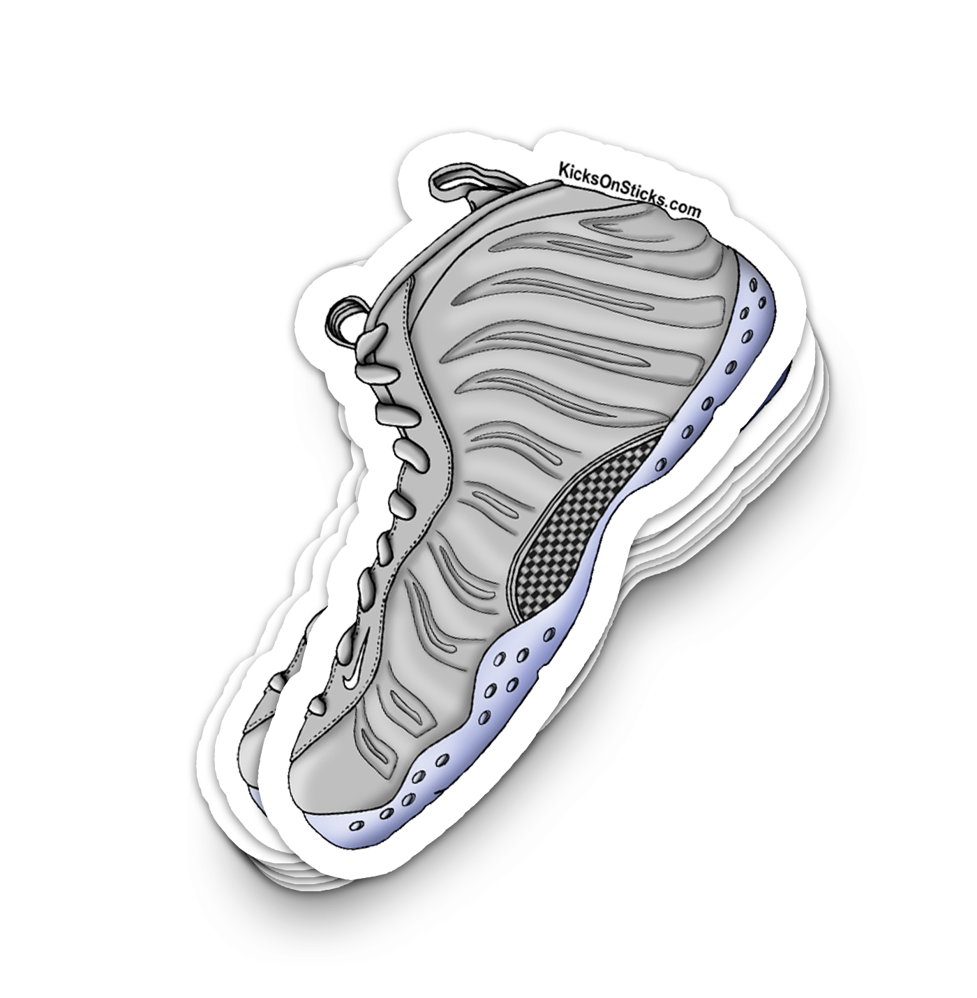 Foamposite "Wolf Grey" Sneaker Sticker