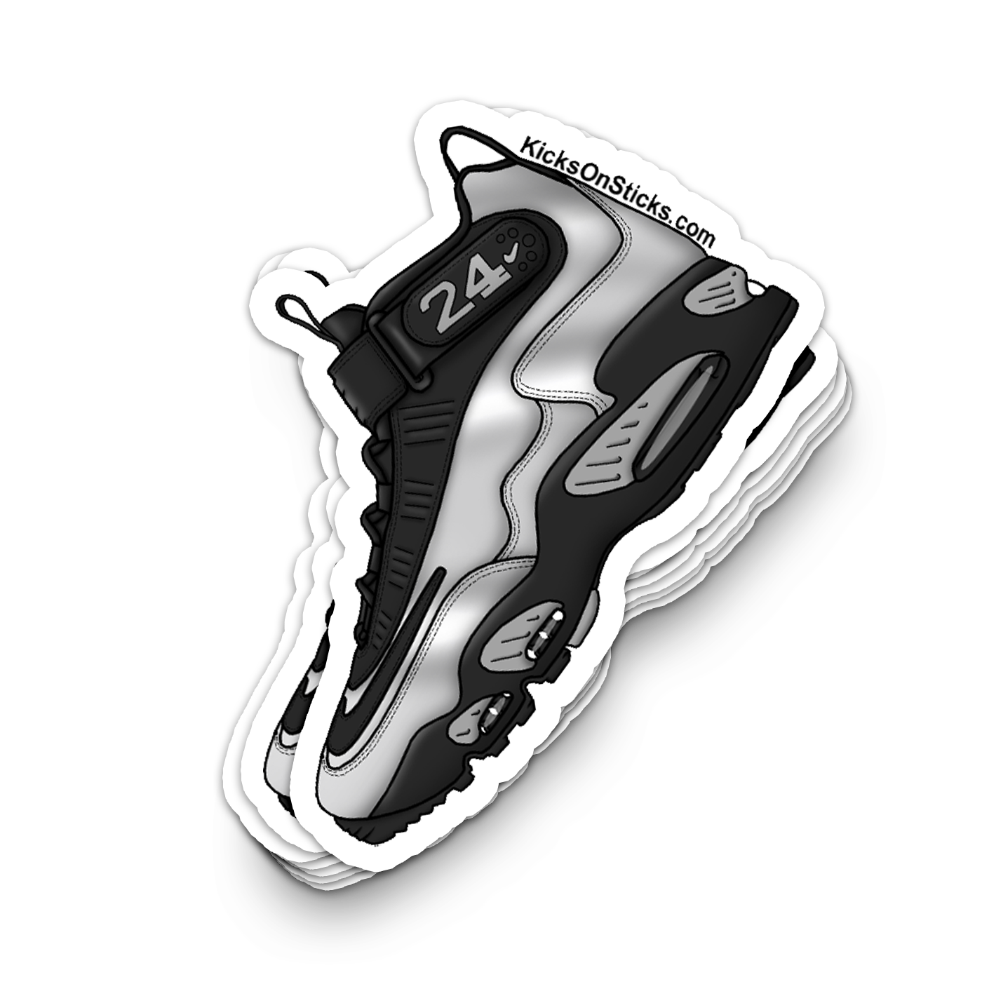 Griffey Max "Metallic Silver" Sneaker Sticker