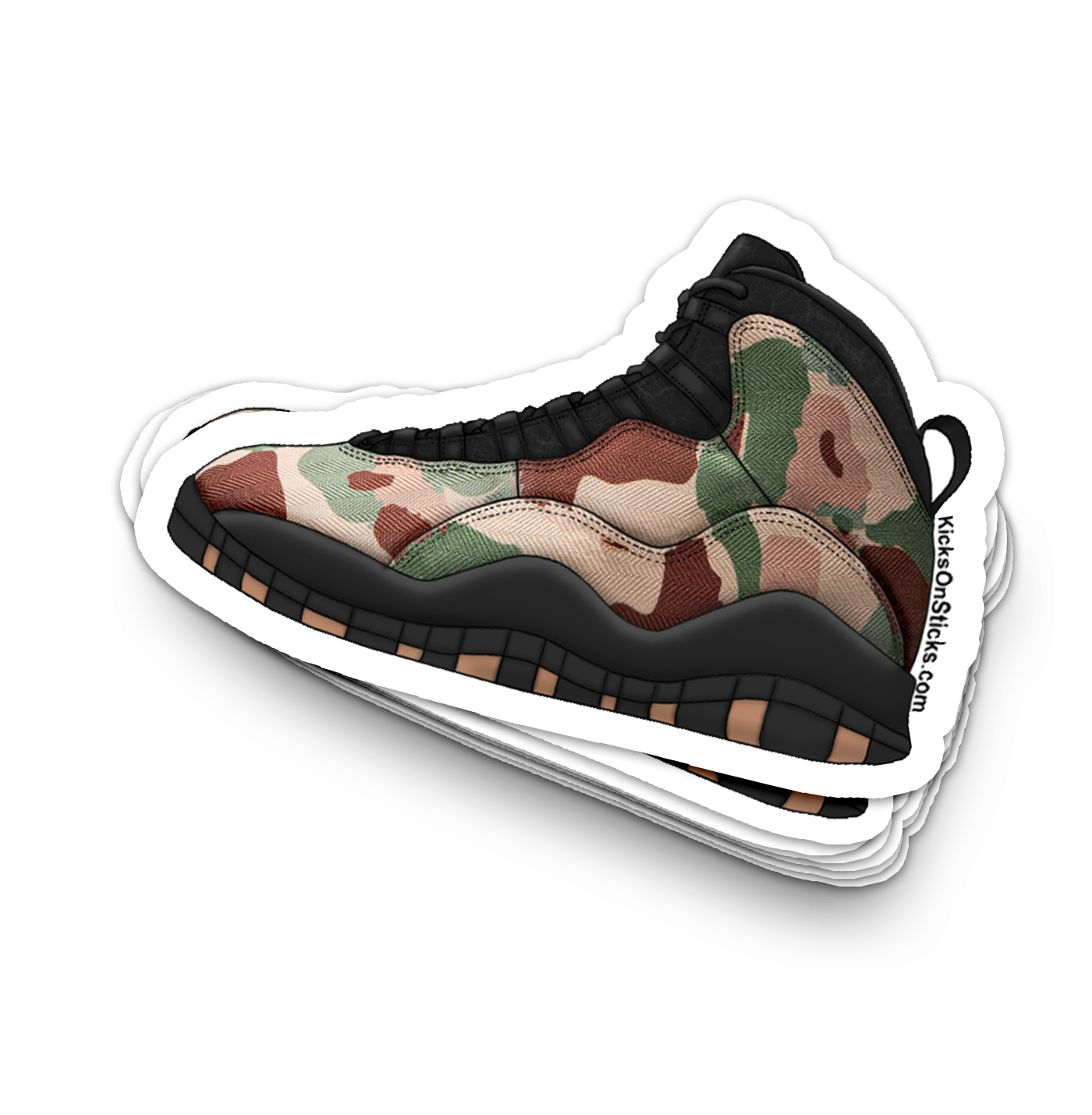 Jordan 10 "Camo Desert" Sneaker Sticker