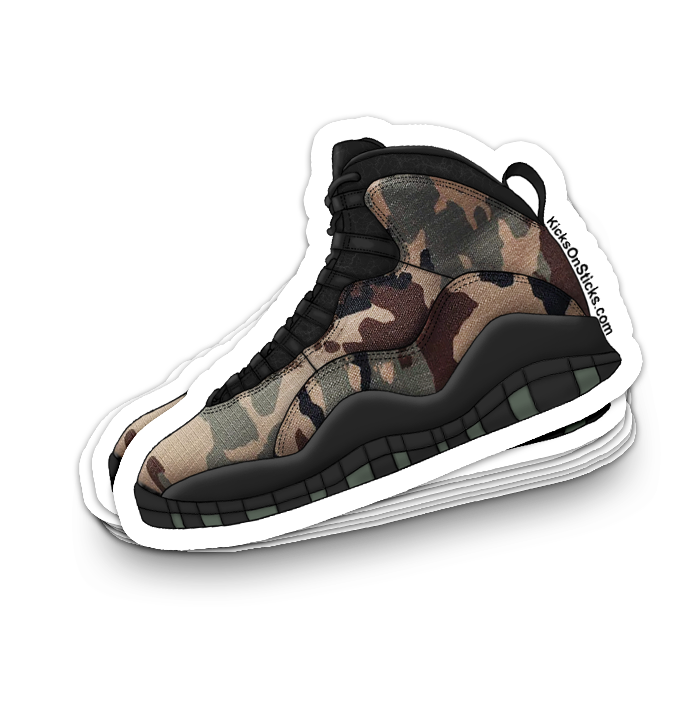 Jordan 10 "Camo Woodland" Sneaker Sticker