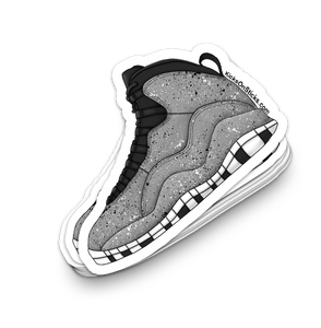 Jordan 10 "Light Smoke" Sneaker Sticker