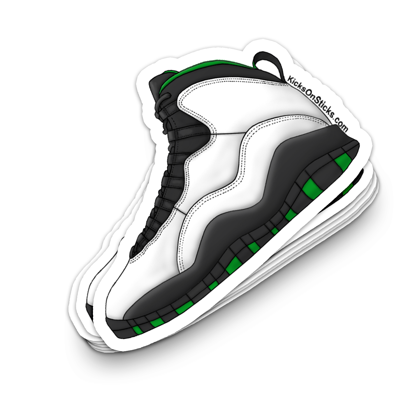 Jordan 10 "Seattle" Sneaker Sticker