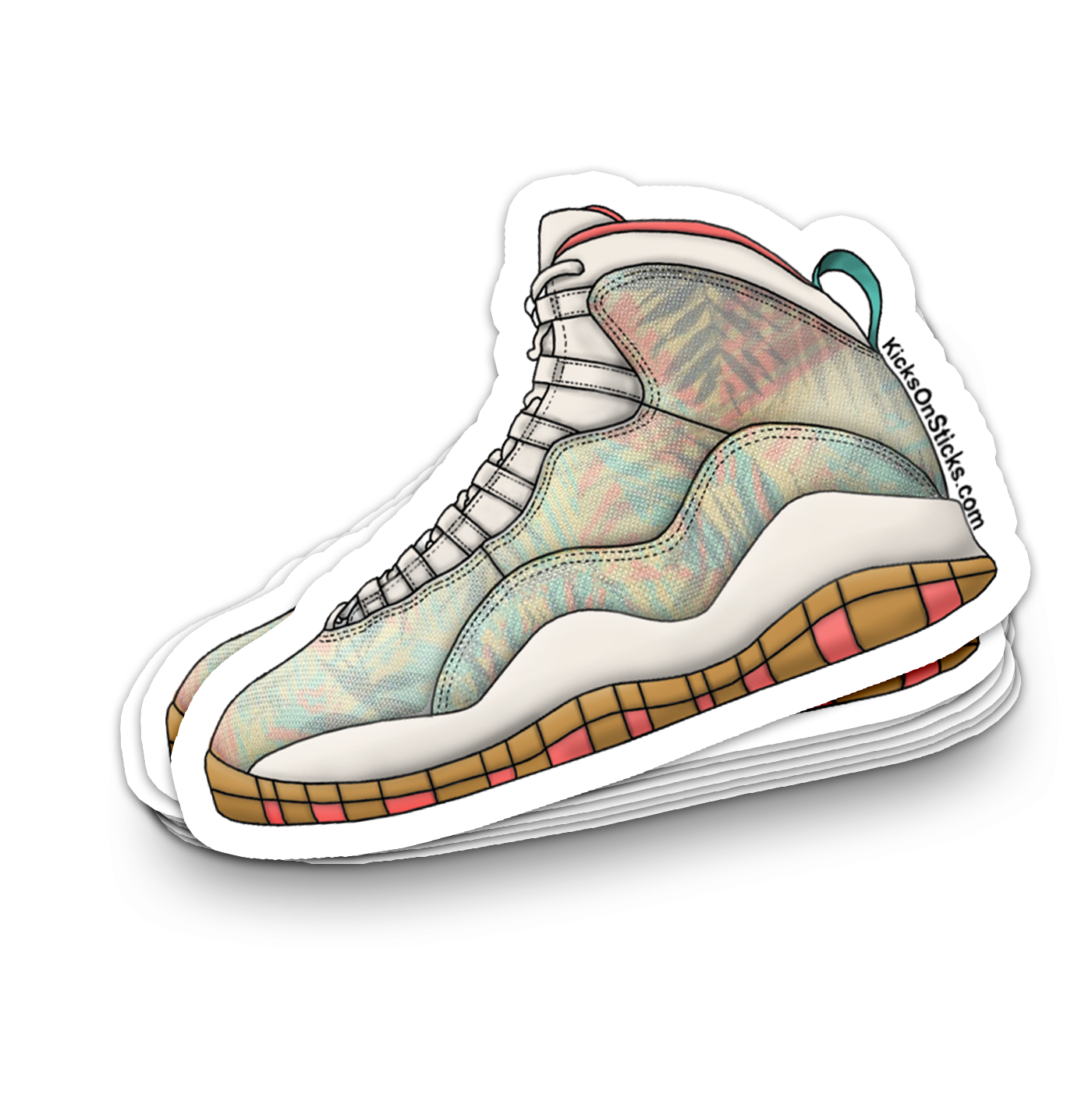 Jordan 10 "Super Bowl" Sneaker Sticker