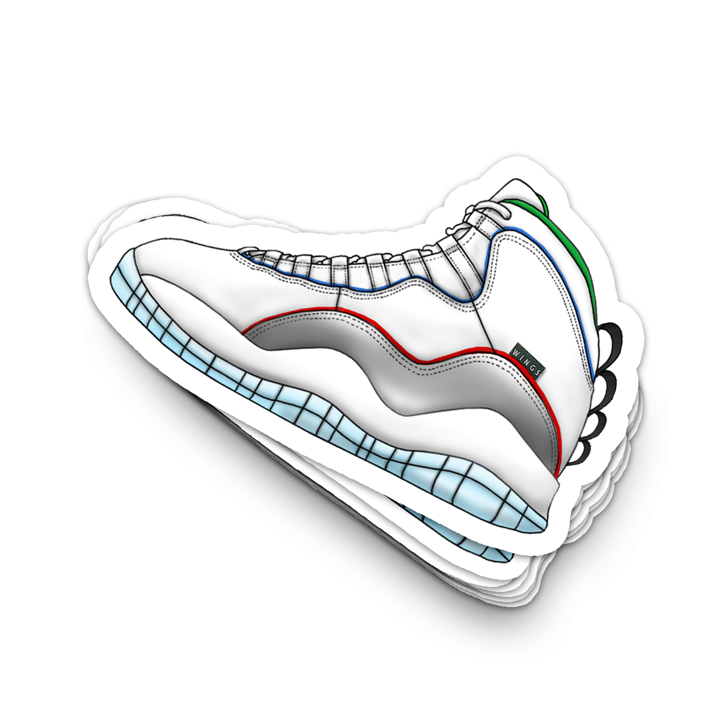 Jordan 10 "Wings" Sneaker Sticker