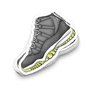Jordan 11 "Cool Grey" Sneaker Sticker Aged
