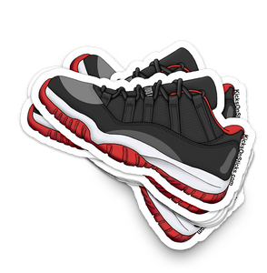 Jordan 11 Low "Bred" Sneaker Sticker
