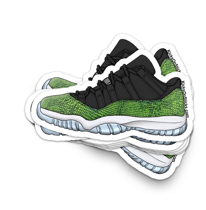 Jordan 11 Low "Snake Green" Sneaker Sticker