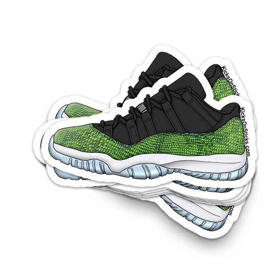 Jordan 11 Low "Snake Green" Sneaker Sticker