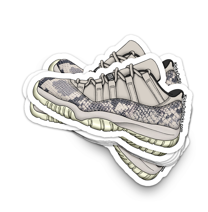 Jordan 11 Low "Snake Light Bone" Sneaker Sticker