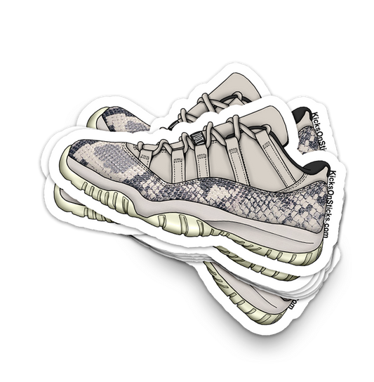 Jordan 11 Low "Snake Light Bone" Sneaker Sticker