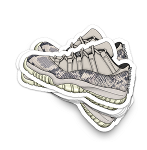 Jordan 11 Low "Snake Light Bone" Sneaker Sticker