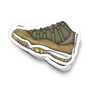 Jordan 11 "Olive Lux" Sneaker Sticker