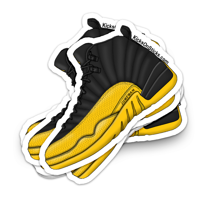 Jordan 12 "Black Yellow" Sneaker Sticker