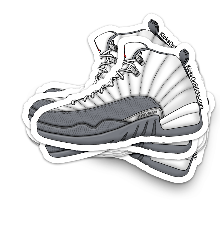 Jordan 12 "White Dark Grey" Sneaker Sticker