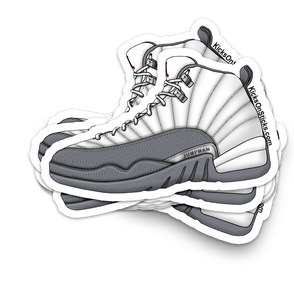 Jordan 12 "White Dark Grey" Sneaker Sticker