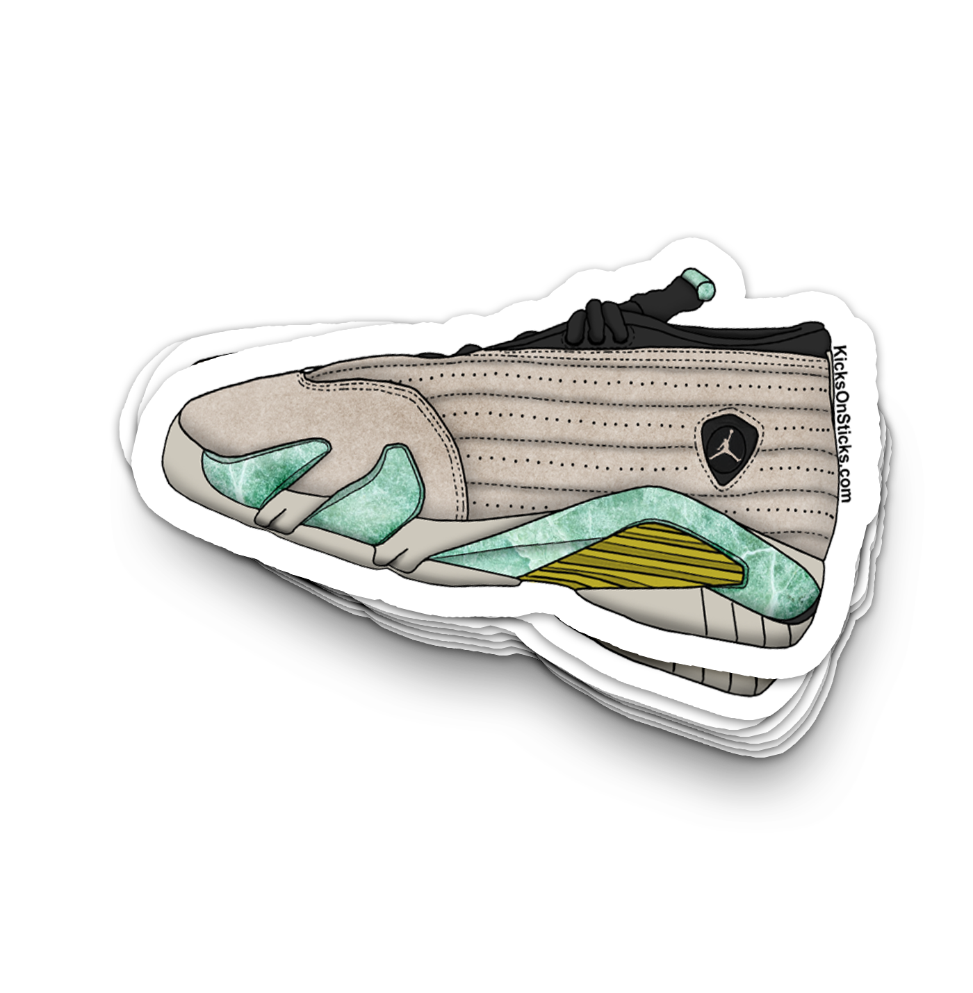 Jordan 14 "Jade Aleli May" Sneaker Sticker