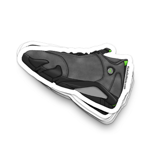 Jordan 14 "Chartreuse Graphite" Sneaker Sticker