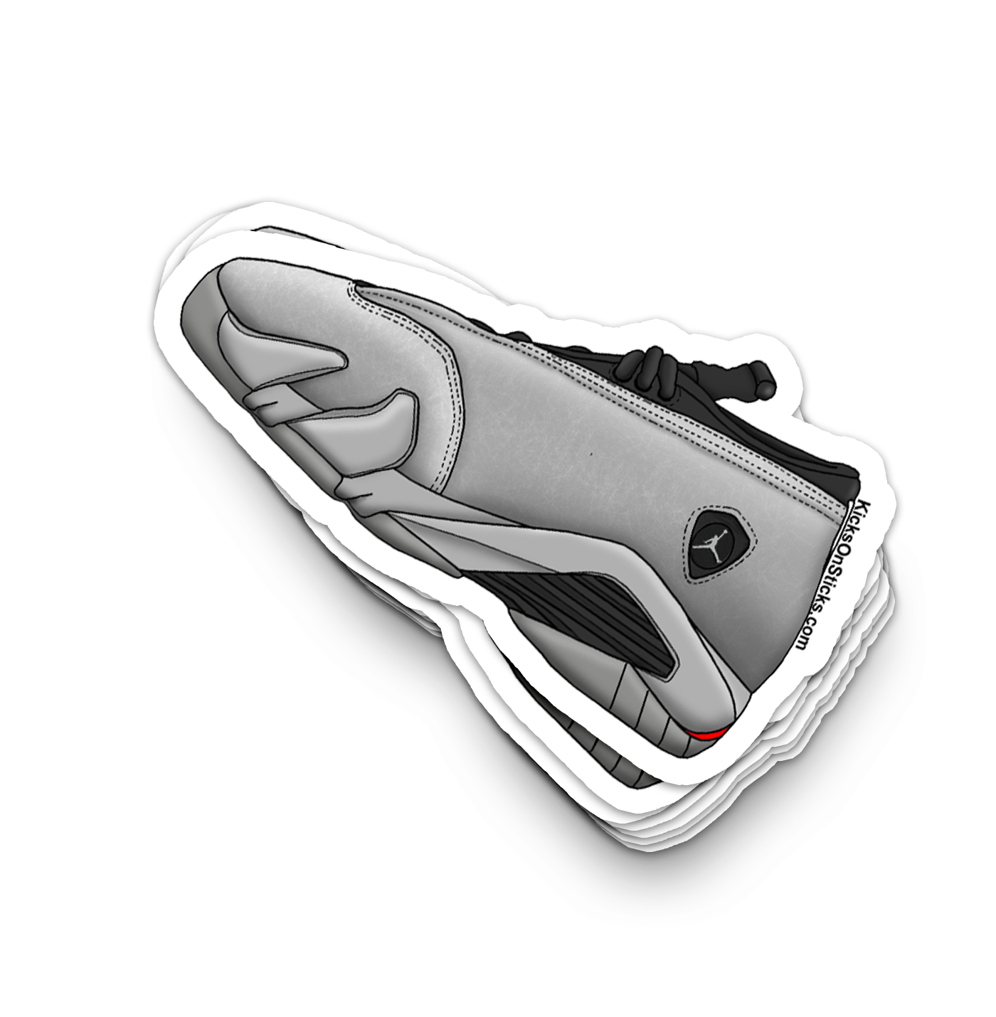 Jordan 14 "Metallic Silver" Sneaker Sticker