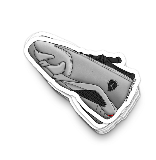 Jordan 14 "Metallic Silver" Sneaker Sticker