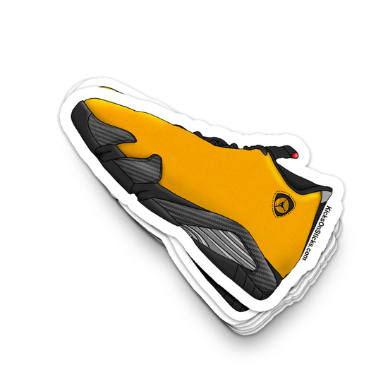 Jordan 14 "Ferrari University Gold" Sneaker Sticker