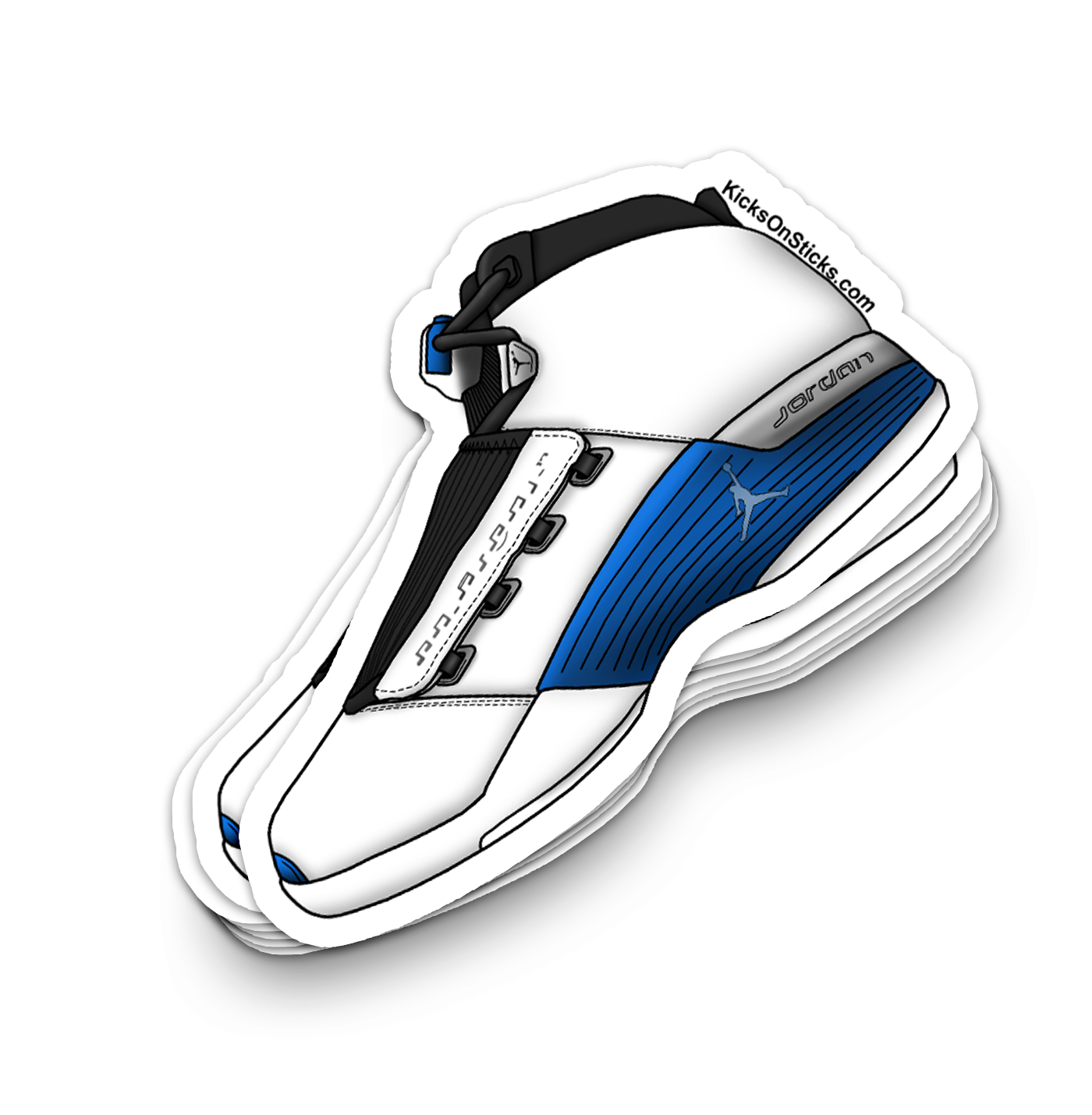 Jordan 17 "OG White Blue" Sneaker Sticker