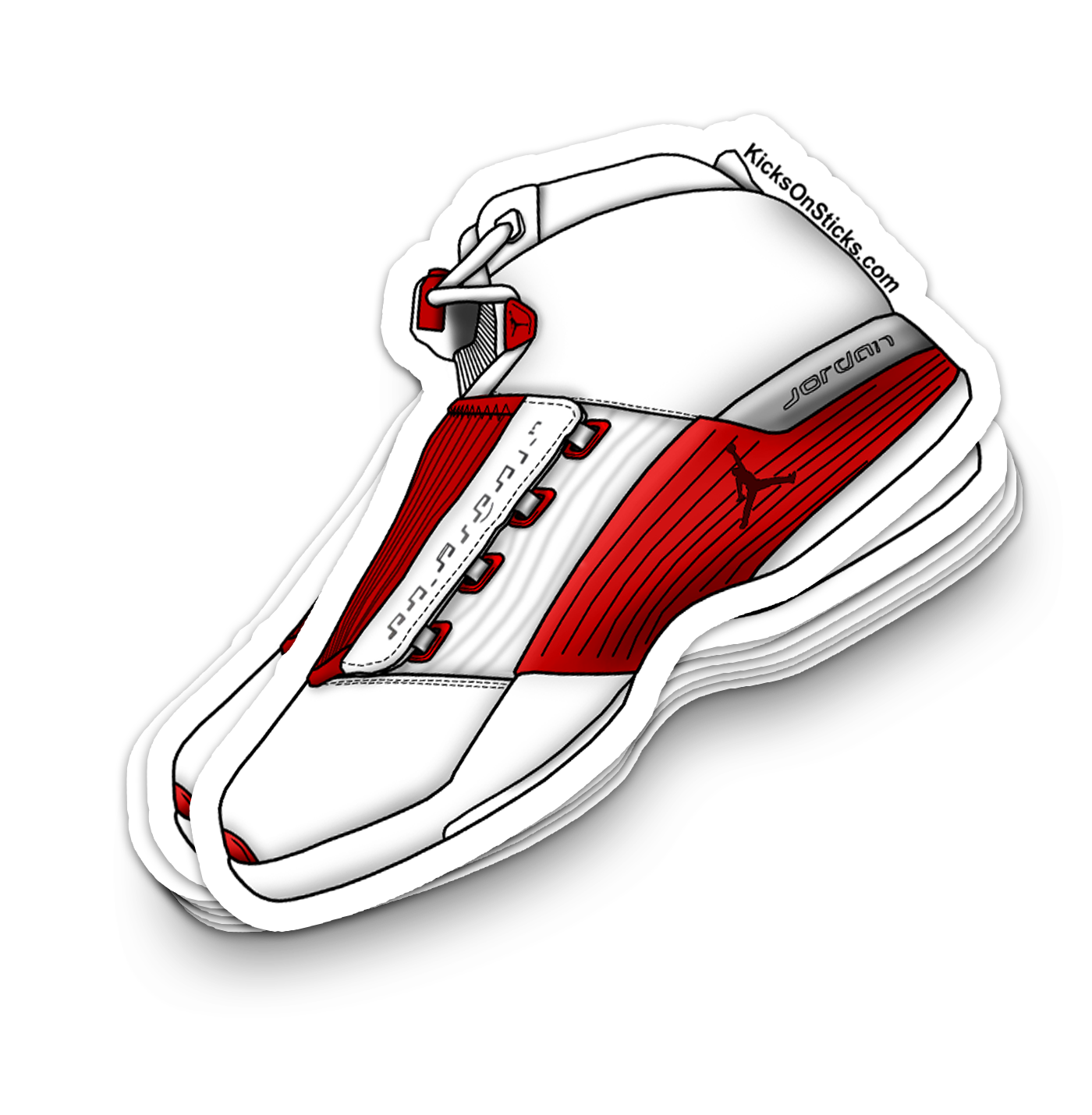 Jordan 17 "Varsity Red" Sneaker Sticker