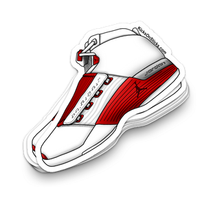 Jordan 17 "Varsity Red" Sneaker Sticker