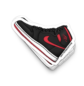 Jordan 1 CMFT "Black University Red" Sneaker Sticker