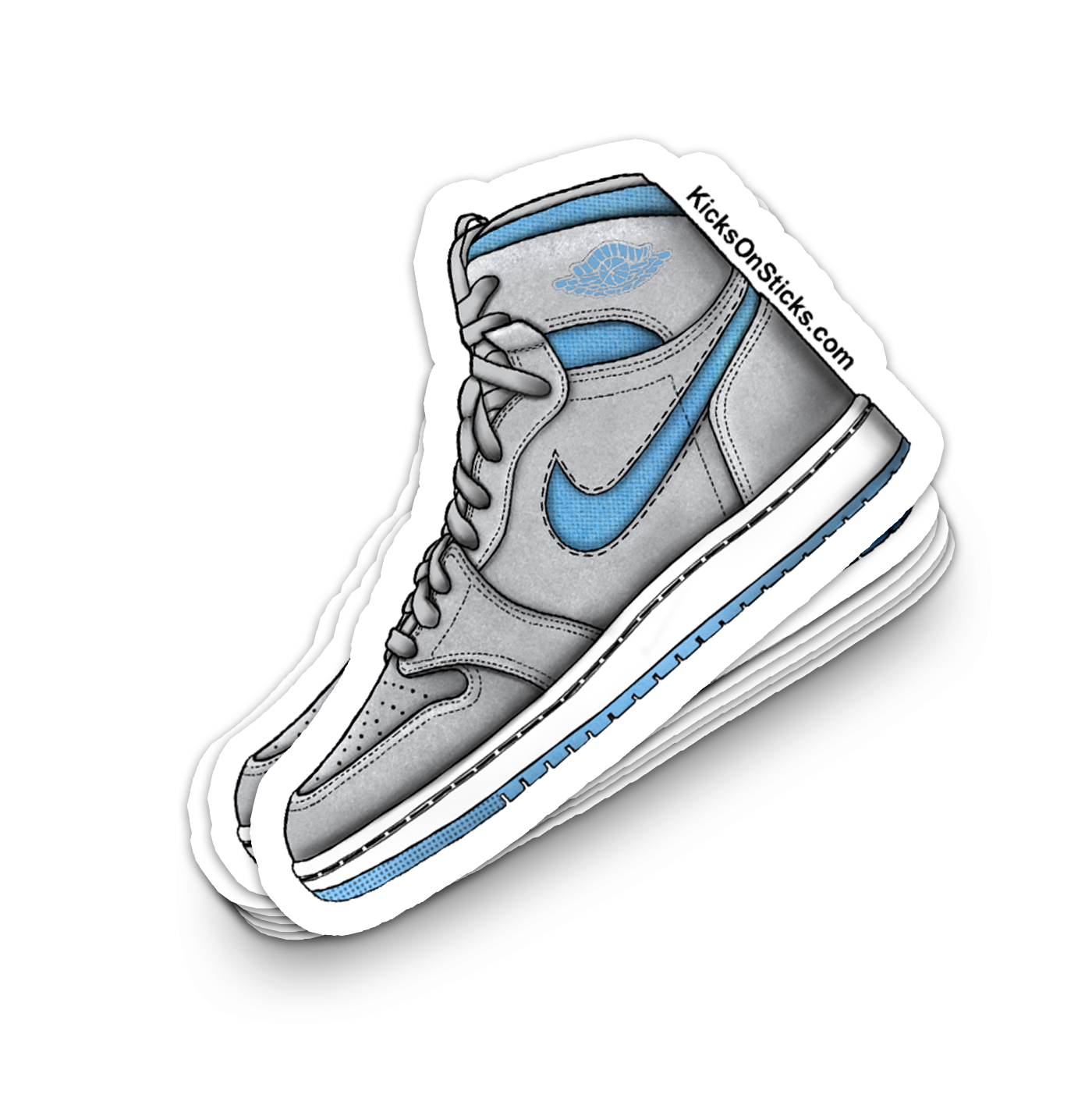 Jordan 1 CMFT "Grey Light Blue" Sneaker Sticker